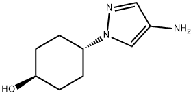 trans-4-(4-amino-1H-pyrazol-1-yl)cyclohexan-1-ol Struktur