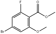 methyl 4-bromo-2-fluoro-6-methoxybenzoate Struktur