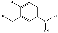 4-Chloro-3-(hydroxymethyl)phenylboronic acid Struktur