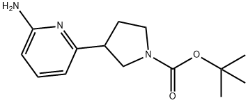 tert-butyl 3-(6-aminopyridin-2-yl)pyrrolidine-1-carboxylate Struktur