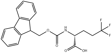 (R)-2-(2-((9H-fluoren-9-yl)oxy)acetamido)-5,5,5-trifluoropentanoic acid Struktur