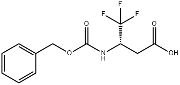 (S)-Cbz-3-Amino-4,4,4-trifluorobutanoic acid Struktur