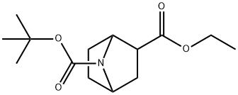 7-TERT-BUTYL 2-ETHYL 7-AZABICYCLO[2.2.1]HEPTANE-2,7-DICARBOXYLATE Struktur