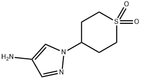 4-(4-amino-1H-pyrazol-1-yl)tetrahydro-2H-thiopyran 1,1-dioxide Struktur