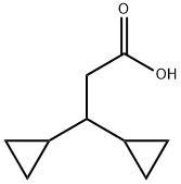 3,3-dicyclopropylpropanoic acid Struktur