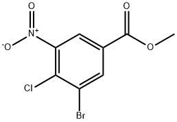 methyl 3-bromo-4-chloro-5-nitrobenzoate Struktur