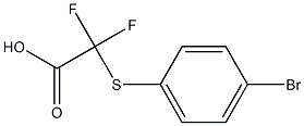 2-[(4-bromophenyl)sulfanyl]-2,2-difluoroacetic acid Struktur