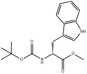 methyl (2R)-3-(1H-indol-3-yl)-2-[(2-methylpropan-2-yl)oxycarbonylamino]propanoate Struktur