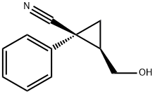 (1S,2R)-2-(hydroxyMethyl)-1-phenylcyclopropanecarbonitrile Struktur