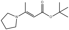 (E)-3-pyrrolidin-1-yl-but-2-enoic acid tert-butyl ester Struktur