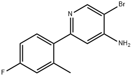 4-Amino-3-bromo-6-(2-methyl-4-fluorophenyl)pyridine Struktur