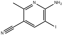 6-Amino-5-iodo-2-methyl-nicotinonitrile Struktur