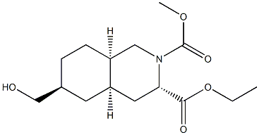 Ethyl (3S,4aR,6S,8aR)-6-(hydroxymethyl)-2-(methoxycarbonyl)-1,2,3,4,4a,5,6,7,8,8a-decahydroisoquinoline-3-carboxylate