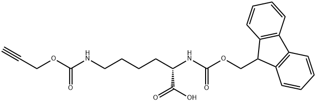 (2S)-2-({[(9H-fluoren-9-yl)methoxy]carbonyl}amino)-6-{[(prop-2-yn-1-yloxy)carbonyl]amino}hexanoic acid Struktur