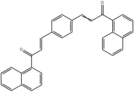 1-(1-naphthyl)-3-{4-[3-(1-naphthyl)-3-oxo-1-propenyl]phenyl}-2-propen-1-one Struktur