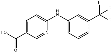 6-{[3-(trifluoromethyl)phenyl]amino}pyridine-3-carboxylic acid Struktur