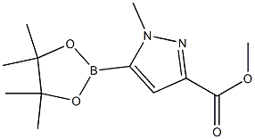 methyl 1-methyl-5-(4,4,5,5-tetramethyl-1,3,2-dioxaborolan-2-yl)-1H-pyrazole-3-carboxylate Struktur