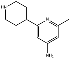 4-Amino-2-methyl-6-(piperidin-4-yl)pyridine Struktur