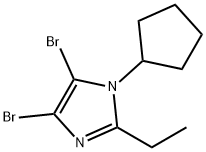 4,5-Dibromo-1-cyclopentyl-2-ethyl-1H-imidazole Struktur