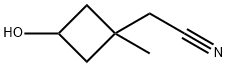 2-(3-hydroxy-1-methylcyclobutyl)acetonitrile Struktur