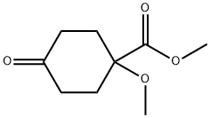 methyl 1-methoxy-4-oxocyclohexane-1-carboxylate Struktur