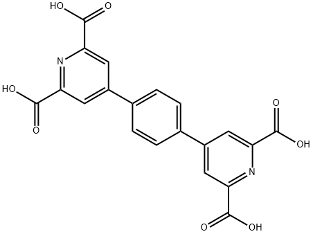 4,4'-(1,4-phenylene)bis(pyridine-2,6-dicarboxylic acid) Struktur