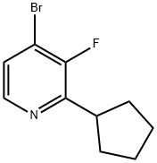 4-Bromo-3-fluoro-2-cyclopentylpyridine Struktur