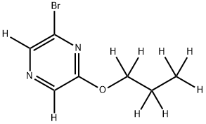 2-Bromo-6-(n-propoxy)pyrazine-d9 Struktur