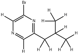 2-Bromo-6-(iso-butyl)pyrazine-d11 Struktur