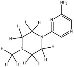 2-Amino-6-[(N-methylpiperazin-1-yl)-d11]-pyrazine Struktur