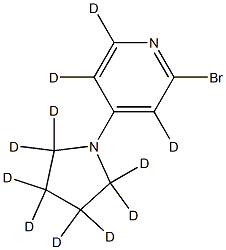 2-Bromo-4-pyrrolidinopyridine-d11 Struktur