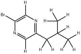 2-Bromo-5-(iso-butyl)pyrazine-d11 Struktur