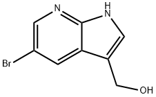 (5-Bromo-1H-pyrrolo[2,3-b]pyridin-3-yl)-methanol Struktur