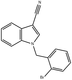 1-(2-bromobenzyl)-1H-indole-3-carbonitrile Struktur