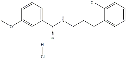 2-Chloro-N-[(1R)-1-(3-methoxyphenyl)ethyl]-benzenepropanaminehydrochloride Struktur