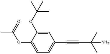 Phenol, 4-(3-amino-3-methyl-1-butyn-1-yl)-2-(1,1-dimethylethoxy)-,1-acetate Struktur