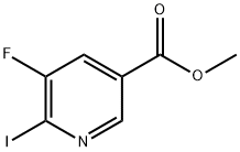 5-Fluoro-6-iodo-nicotinic acid methyl ester Struktur