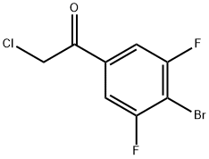 4'-Bromo-3',5'-difluorophenacyl chloride Struktur