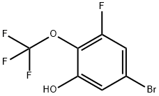 5-Bromo-3-fluoro-2-(trifluoromethoxy)phenol Struktur