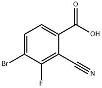 4-Bromo-2-cyano-3-fluorobenzoic acid Struktur