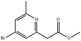 methyl 2-(4-bromo-6-methylpyridin-2-yl)acetate Struktur