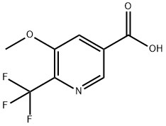 5-Methoxy-6-(trifluoromethyl)nicotinic acid Structure