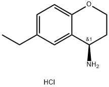 (4R)-6-ETHYL-3,4-DIHYDRO-2H-1-BENZOPYRAN-4-AMINE HYDROCHLORIDE Struktur