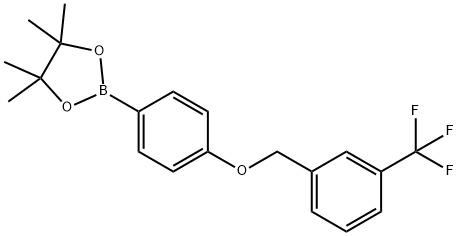 1,3,2-Dioxaborolane, 4,4,5,5-tetramethyl-2-[4-[[3-(trifluoromethyl)phenyl]methoxy]phenyl]- Struktur