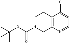 7-Boc-4-chloro-5,6,7,8-tetrahydro-1,7-naphthyridine Struktur