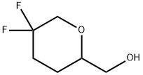 (5,5-difluorotetrahydropyran-2-yl)methanol Struktur