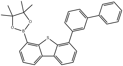 6-(1,1'-biphenyl-3-yl)dibenzothiophene-4-boronic acid pinacol ester Struktur