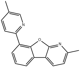 2-methyl-8-(5-methylpyridin-2-yl)benzofuro[2,3-b]pyridine Struktur