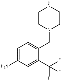 4-(piperazin-1-ylmethyl)-3-(trifluoromethyl)aniline Struktur