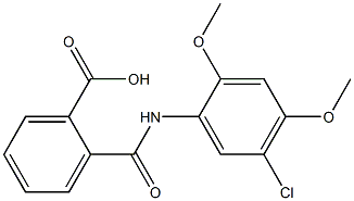 2-[(5-chloro-2,4-dimethoxyphenyl)carbamoyl]benzoic acid Struktur